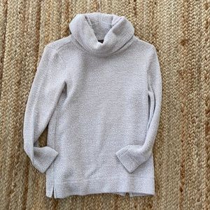 Loft tan and white cowl neck sweater. Size small. EUC